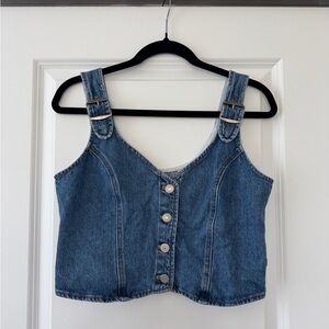 Levi's Blue Denim Charlie Crop Top